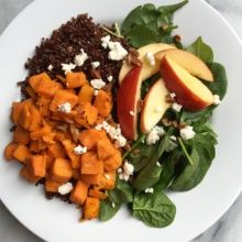 Sweet Potato, Spinach, and Apple Quinoa Bowl